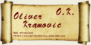 Oliver Kramović vizit kartica